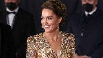 ‘No Time To Die’ Premiere Event: The Duchess Of Cambridge Kate Middleton Keeps It Elegant And Glitters In Gold Gown; See Pics