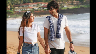 Surprise: Anushka Sen caught on camera walking hand-in-hand with Himansh Kohli at the beach, netizens spot them getting lost in each other’s eyes