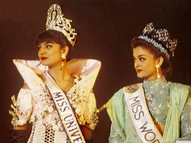 Throwback To This Beautiful Picture Of Miss World Aishwarya Rai And Miss Universe Sushmita Sen In One Frame - 0