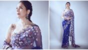 Timeless Beauty Madhuri Dixit Looks Aesthetically Gorgeous In This Rahul Mishra’s Floral Embroidered Saree, Glimpses Here