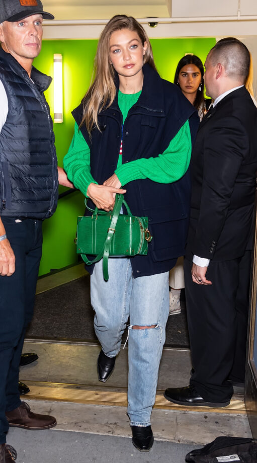 EXPLOSION!!! Gigi Hadid Looks Like A Bomb In All Green Pantsuit: See Pics - 3