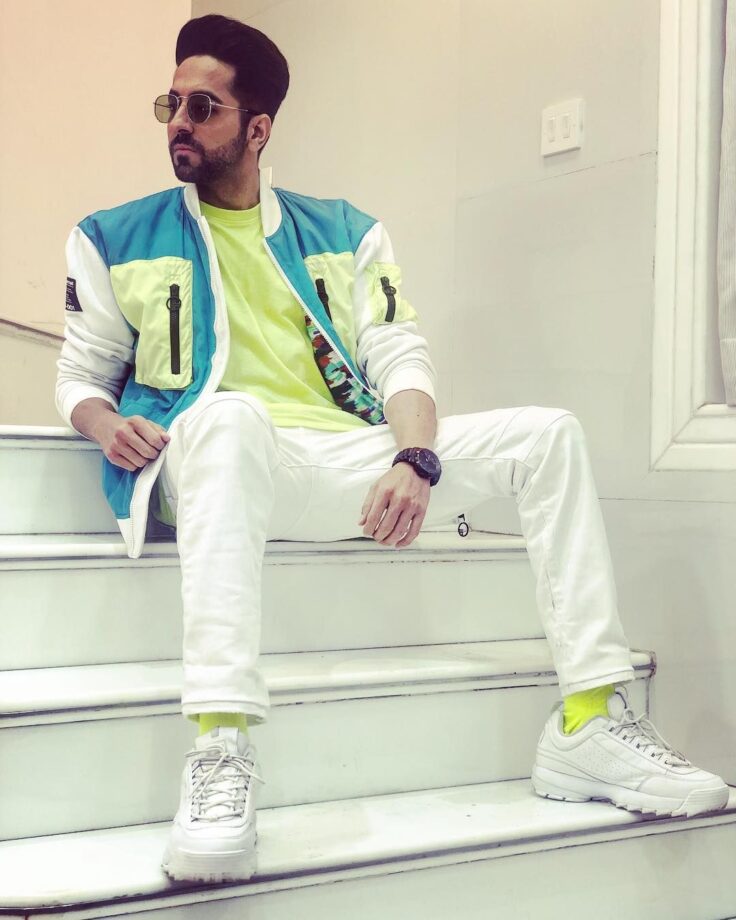 Treat To Our Eyes! 5 Times Ayushmann Khurrana Stole Our Hearts In Neon Green Outfits - 1