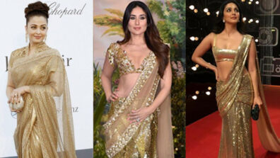 Uff Haye Garmi: Aishwarya Rai, Kareena Kapoor and Kiara Advani set the temperature soaring in sensuous golden sarees, are you in love already?