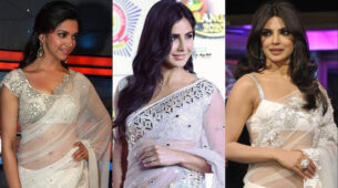 Uff Haye Garmi: Deepika Padukone, Katrina Kaif, Priyanka Chopra and sensuous, transparent white saree designs, a quintessential visual delight