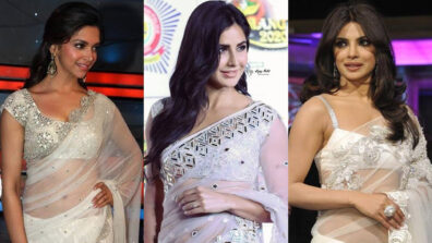 Uff Haye Garmi: Deepika Padukone, Katrina Kaif, Priyanka Chopra and sensuous, transparent white saree designs, a quintessential visual delight