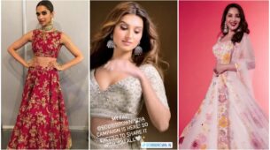 Uff Teri Adaa: Deepika Padukone, Tara Sutaria and Madhuri Dixit shine bright like diamonds in special handcrafted Indo-Western lehengas, check ASAP