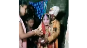 An Excited Bride Tosses The Rice High In Air During Her Bidaai Ceremony