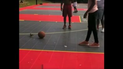 Watch A Adorable Video Of A Squirrel Participating In A Basketball Game With Players, Has Left Netizens Amazed!