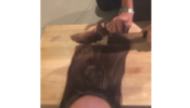Watch A Video Has Gone Viral On Social Media In Which A Girl Is Getting A Haircut With A Meat Cleaver Will Grab Eyeballs