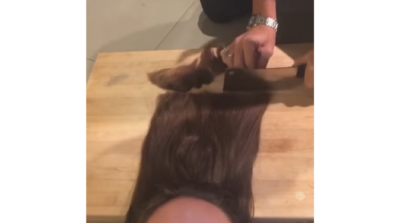 Watch A Video Has Gone Viral On Social Media In Which A Girl Is Getting A Haircut With A Meat Cleaver Will Grab Eyeballs