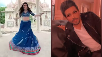 Watch Now: Shraddha Arya does a romantic adorable spin in lehenga, Dheeraj Dhoopar says, ‘shoot shenanigans’