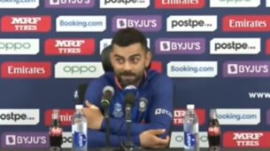 Watch Now: Virat Kohli gets angry at post-match press conference after being questioned about Rohit Sharma’s place in the playing XI