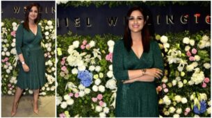Wow! Steal Parineeti Chopra’s Pretty Emerald Pleated Wrap Dress Co-Ordinated With A Daniel Wellington For A Perfect Fashion Game, Take Cues