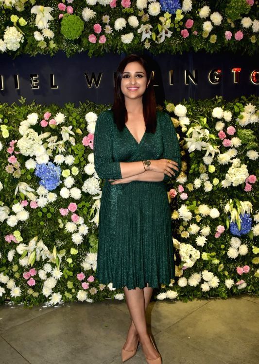 Wow! Steal Parineeti Chopra’s Pretty Emerald Pleated Wrap Dress Co-Ordinated With A Daniel Wellington For A Perfect Fashion Game, Take Cues - 0