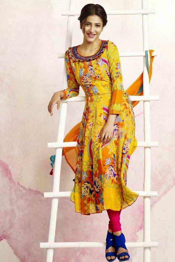 5 Simple And Elegant Kurti Sets Of Shruti Haasan’s That Makes A Warm And Confident Statement - 1