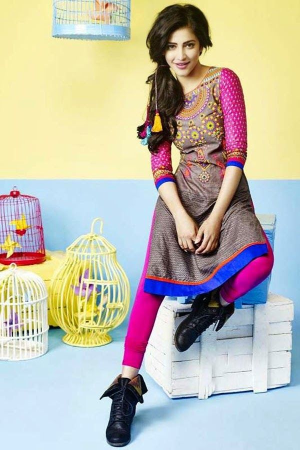 5 Simple And Elegant Kurti Sets Of Shruti Haasan’s That Makes A Warm And Confident Statement - 0