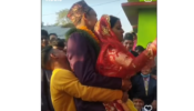 A Video Of A Bride & A Groom Falling On The Ground As They Are Lifted Together During A Unique Ritual Has Left Netizens Amused, Watch