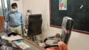 A Viral Video Of A Monkey Seen Playing Around In A School’s Principal’s Office