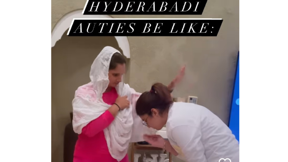 A Viral Video Of Sania Mirza Gives A Hyderabadi Twist To Viral Instagram Touch It Trend 500265