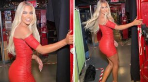 In Pics: Khloe Kardashian In Red Hot Leather Outfit For SNL After Party Will Make Your Eyes Pop