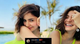 Anushka Sharma drops bomb in neon green monokini, Virat Kohli in love