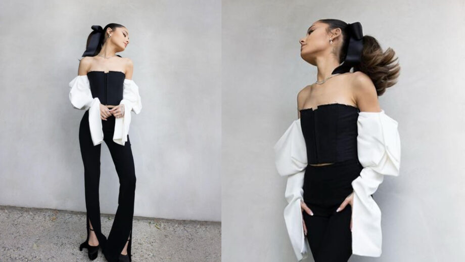 Ariana Grande Flaunts Her Perfectly Toned Abs As She Slays The Sets Of The Voice In A Hot Crop 9554