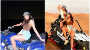 Beach Babe Swag: Janhvi Kapoor turns a hot biker, Varun Dhawan and Suresh Raina love it