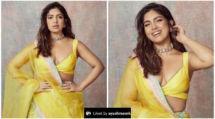 Bhumi Pednekar sets internet on fire in yellow hot deep-neck lehenga, grabs Ayushmann Khurrana’s special attention