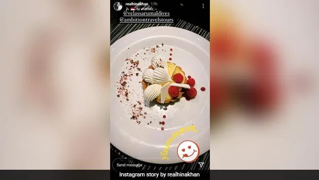 Bigg Boss Fame Hina Khan’s Maldives Vacay Is All About Digging Into Lip-Smacking Food; Here’s The Proof - 1