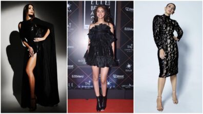 Black For The Win!! Malaika Arora Vs Karisma Kapoor Vs Ananya Panday: Which Diva’s Black Outfit With A Pair Of Heels Would You Like To Steal?