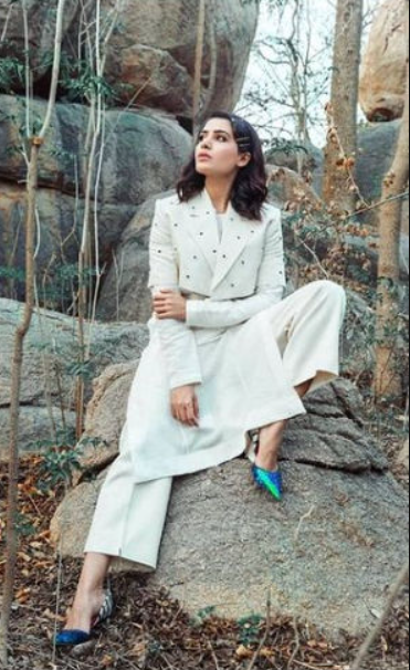 Blazer Edition! Samantha Ruth Prabhu VS Rashmika Mandanna: Which South Diva Is A Vision In An All-White Ensemble? - 0