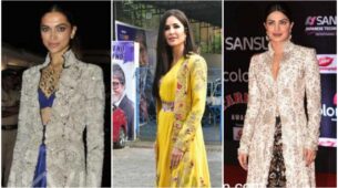 Deepika Padukone, Katrina Kaif, Priyanka Chopra look regal in Anamika Khanna outfits