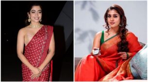 Desi Fashion Reloaded: Rashmika Mandanna Vs Nayanthara: Which Diva Stabs Your Heart In A Spicy Red Hot Saree?
