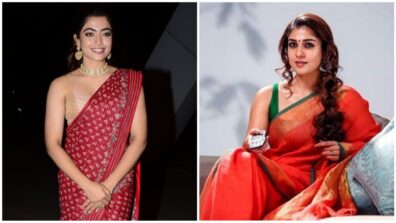 Desi Fashion Reloaded: Rashmika Mandanna Vs Nayanthara: Which Diva Stabs Your Heart In A Spicy Red Hot Saree?