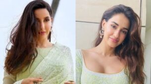 Desi Love At Its Fabulous Best! Nora Fatehi Vs Disha Patani: Whose Pastel Green Anarkali Suit Would You Add To Your Buying List?