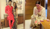 Dheeraj Dhoopar enjoys a romantic Diwali with wifey Vinny Arora, Shraddha Arya poses with candles in a gorgeous ethnic outfit
