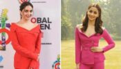 Double Breasted Off-Shoulder Pantsuits Are The New BFF Trend Nowadays! Red Pantsuit Of Kiara Advani Vs Pink Pantsuit Of Alia Bhatt: Which Is Your Pick?