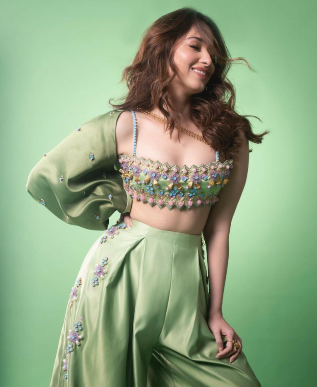 Ethereal! Tamannaah Bhatia Is Beaming With Elegance In A Sage Green Fusion Outfit And We Are Obsessed - 3