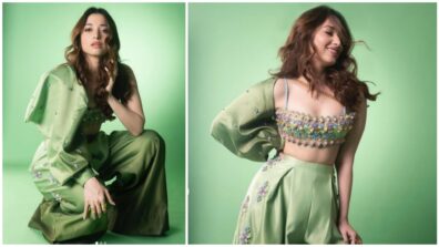 Ethereal! Tamannaah Bhatia Is Beaming With Elegance In A Sage Green Fusion Outfit And We Are Obsessed