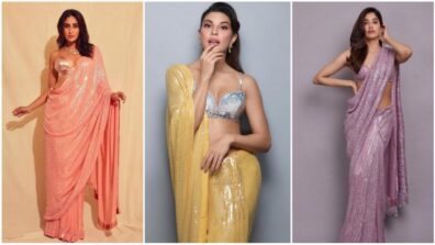 Ethnicity! B-Town Beauties’ Sequin Saree Trend To Try: From Kareena Kapoor To Janhvi Kapoor