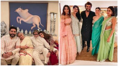 From Bachchans’ To Kapoors’: Here’s how Abhishek Bachchan, Amitabh Bachchan, Arjun, Janhvi, & Shanaya Kapoor spent Diwali this year