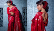 Garja Mohabbat Wala: Jacqueline Fernandez sets the oomph quotient on fire in her spicy red hot backless saree, fans sweat