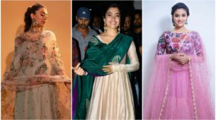 Hansika Motwani, Rashmika Mandanna and Keerthy Suresh are Indian babes in Mrunalini Rao’s outfits