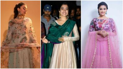 Hansika Motwani, Rashmika Mandanna and Keerthy Suresh are Indian babes in Mrunalini Rao’s outfits