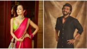 Hottie Turns Naughty: Malaika Arora grabs attention on internet with her shimmery green blouse and pink saree look, Arjun Kapoor caught on camera blushing