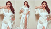 Huma Qureshi Goes Bold In Ivory Silk Thigh High Slit Dress: Check Out
