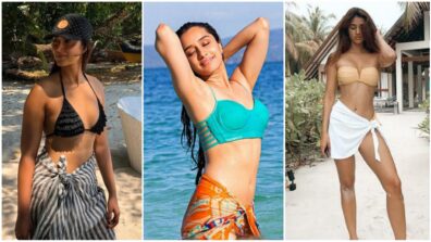 Ileana D’Cruz, Shraddha Kapoor, and Disha set the temperature soaring with their hot two-piece bikini and wrap skirt beach avatar, see viral pics