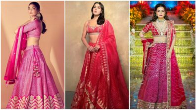 In love with Anita Dongre desi lehengas? Get your daily dose of vogue cues from Athiya Shetty, Sara Ali Khan, and Dia Mirza