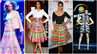 In love with Manish Arora special handcrafted printed outfits? Kangana Ranaut, Sonam Kapoor, Kajol and Shraddha Kapoor are your ‘vogue queens’