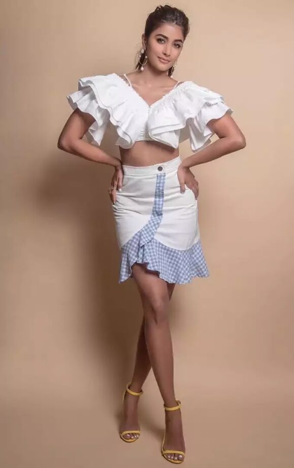 In Love With The Asymmetrical Ruffle Outfits? Pooja Hegde Is Your Vogue Goddess, Take Inspiration - 2